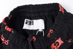 Sp5der Red Allover Logo Sweatpants3