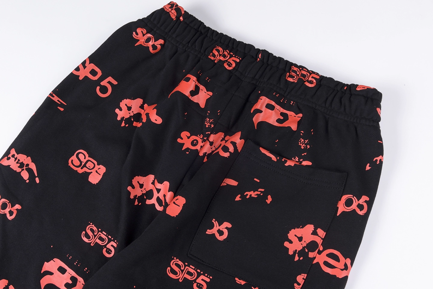 Sp5der Red Allover Logo Sweatpants9