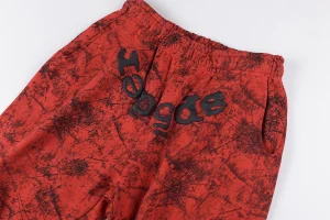 Sp5der Red Web Print Sweatpants1