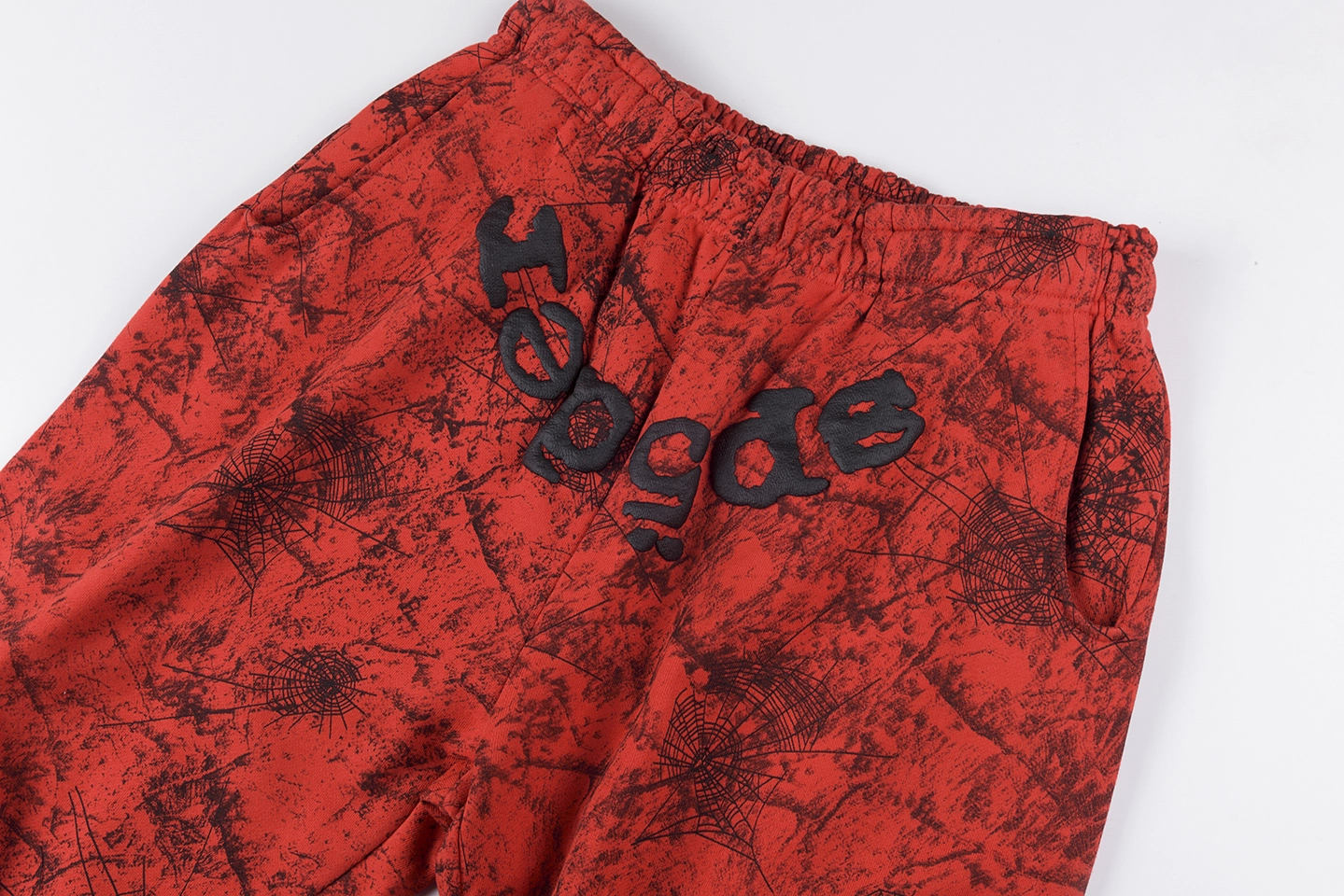 Sp5der Red Web Print Sweatpants1