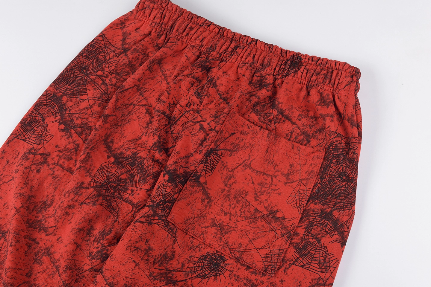 Sp5der Red Web Print Sweatpants2