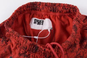 Sp5der Red Web Print Sweatpants3
