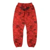 Sp5der Red Web Print Sweatpants