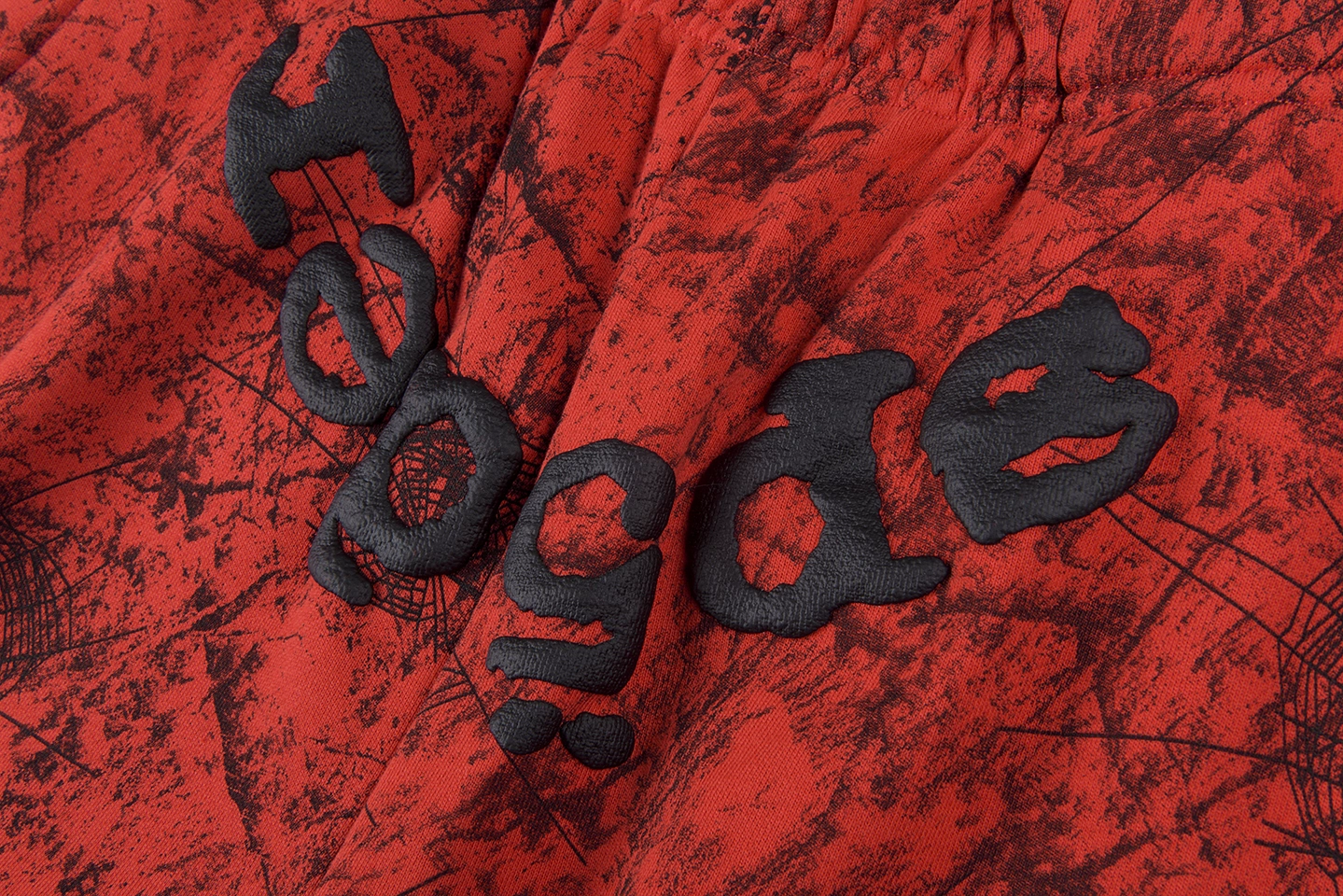 Sp5der Red Web Print Sweatpants6