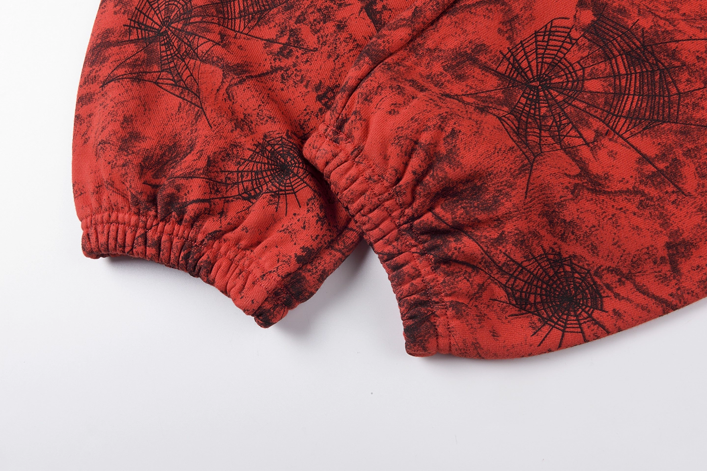 Sp5der Red Web Print Sweatpants8