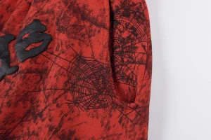 Sp5der Red Web Print Sweatpants9
