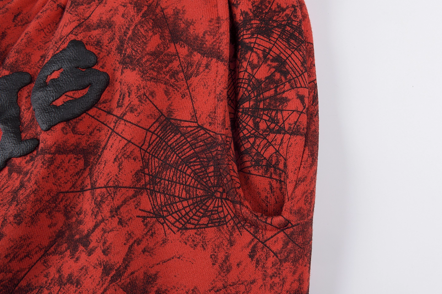 Sp5der Red Web Print Sweatpants9