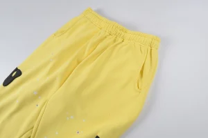 Sp5der Rhinestone World Yellow Sweatpants1