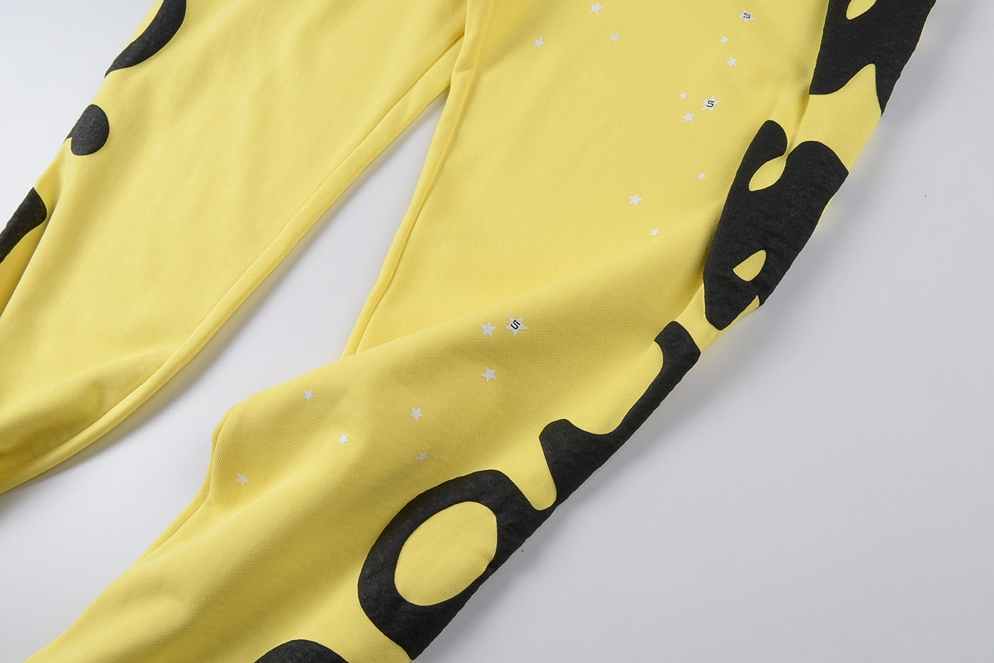 Sp5der Rhinestone World Yellow Sweatpants2