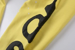 Sp5der Rhinestone World Yellow Sweatpants3