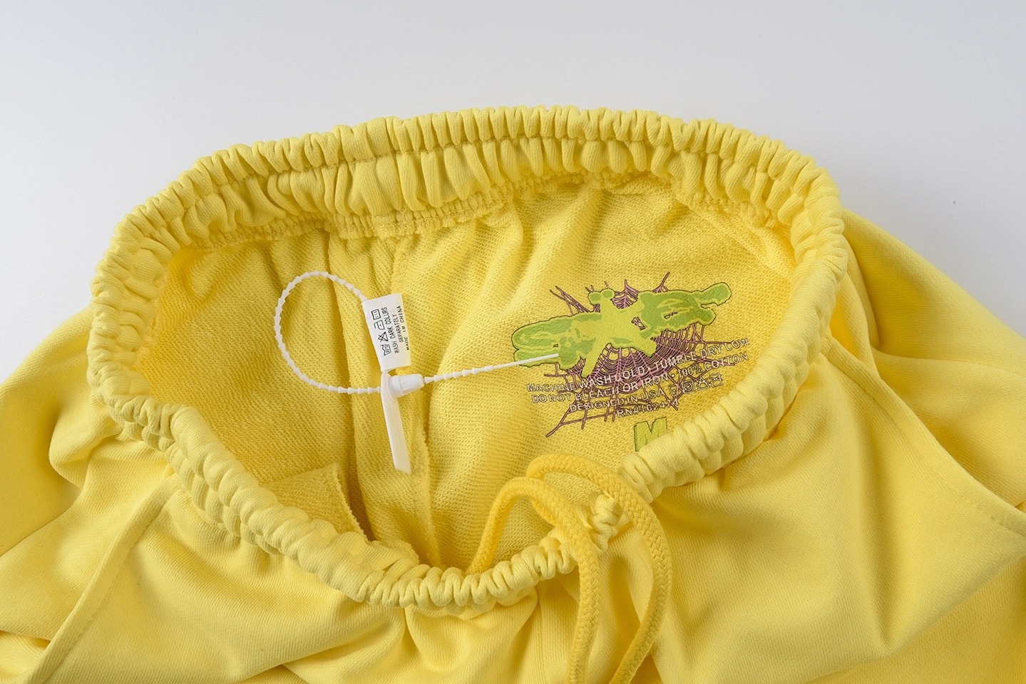 Sp5der Rhinestone World Yellow Sweatpants7