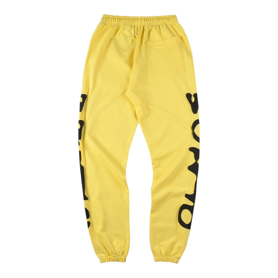 Sp5der Rhinestone World Yellow Sweatpants9