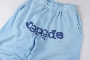 Sp5der Sky Blue Web Logo Sweatpants1