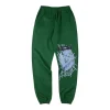 Sp5der Web Graphic Green Sweatpants