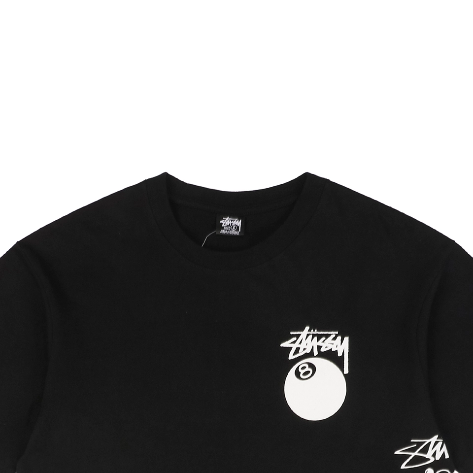 Stussy 8-Ball Skull Graffiti Print T-shirt Black