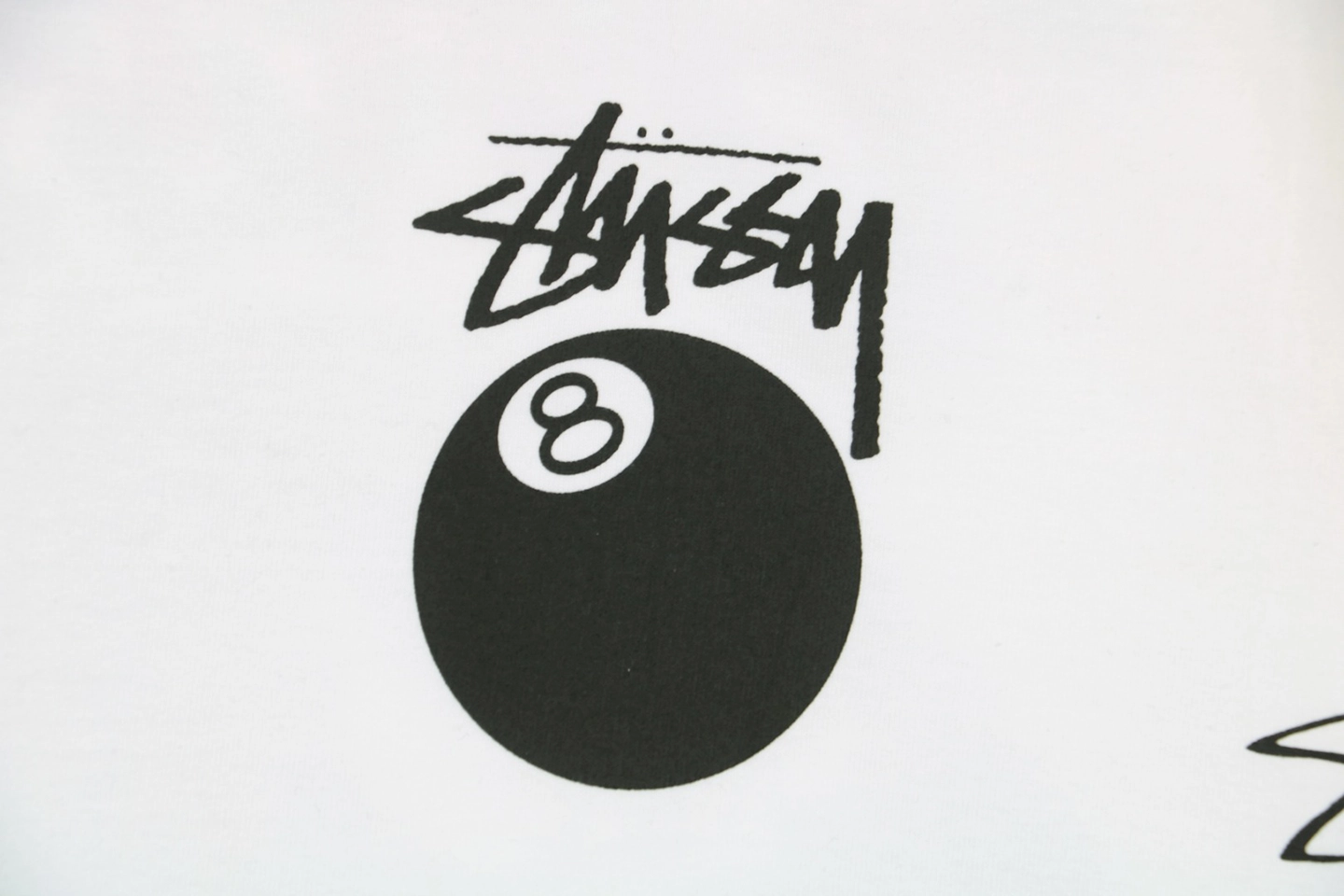 Stussy 8-Ball Skull Graffiti Print T-shirt4.jpeg