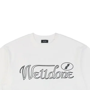 We11done Oversized WE Logo Print T-shirt White