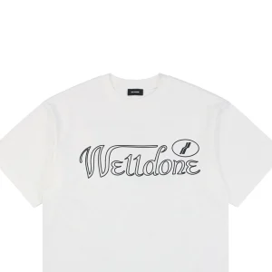 We11done Oversized WE Logo Print T-shirt White