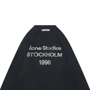 Acne Studios 1996 Distressed Logo Shirt Black