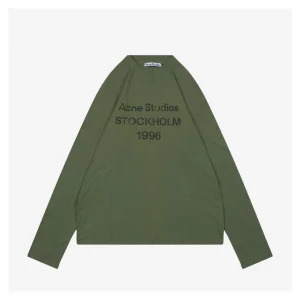 Acne Studios 1996 Distressed Logo Shirt Green