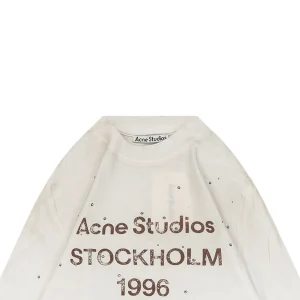 Acne Studios 1996 Rhinestone Logo Shirt - White