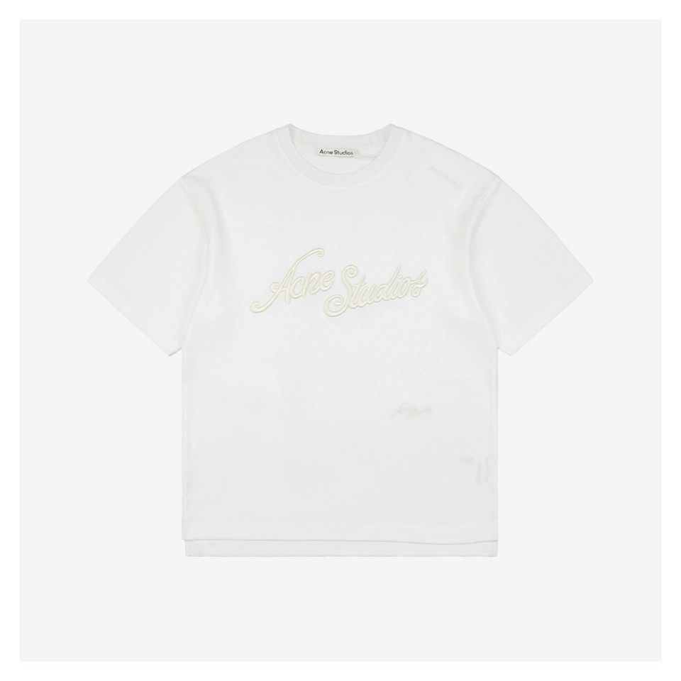 Acne Studios 3D Logo Embroidered T-Shirt