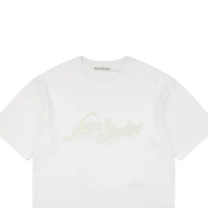 Acne Studios 3D Logo Embroidered T-Shirt