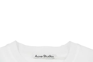 Acne Studios 3D Logo Embroidered T-Shirt Neckline