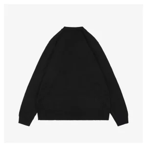 Acne Studios Bow Logo Embroidered Knit Cardigan