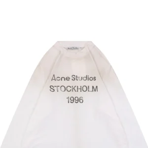 Acne Studios Distressed Stockholm 1996 Print Shirt - White