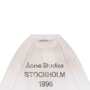 Acne Studios Distressed Stockholm 1996 Print Shirt - White