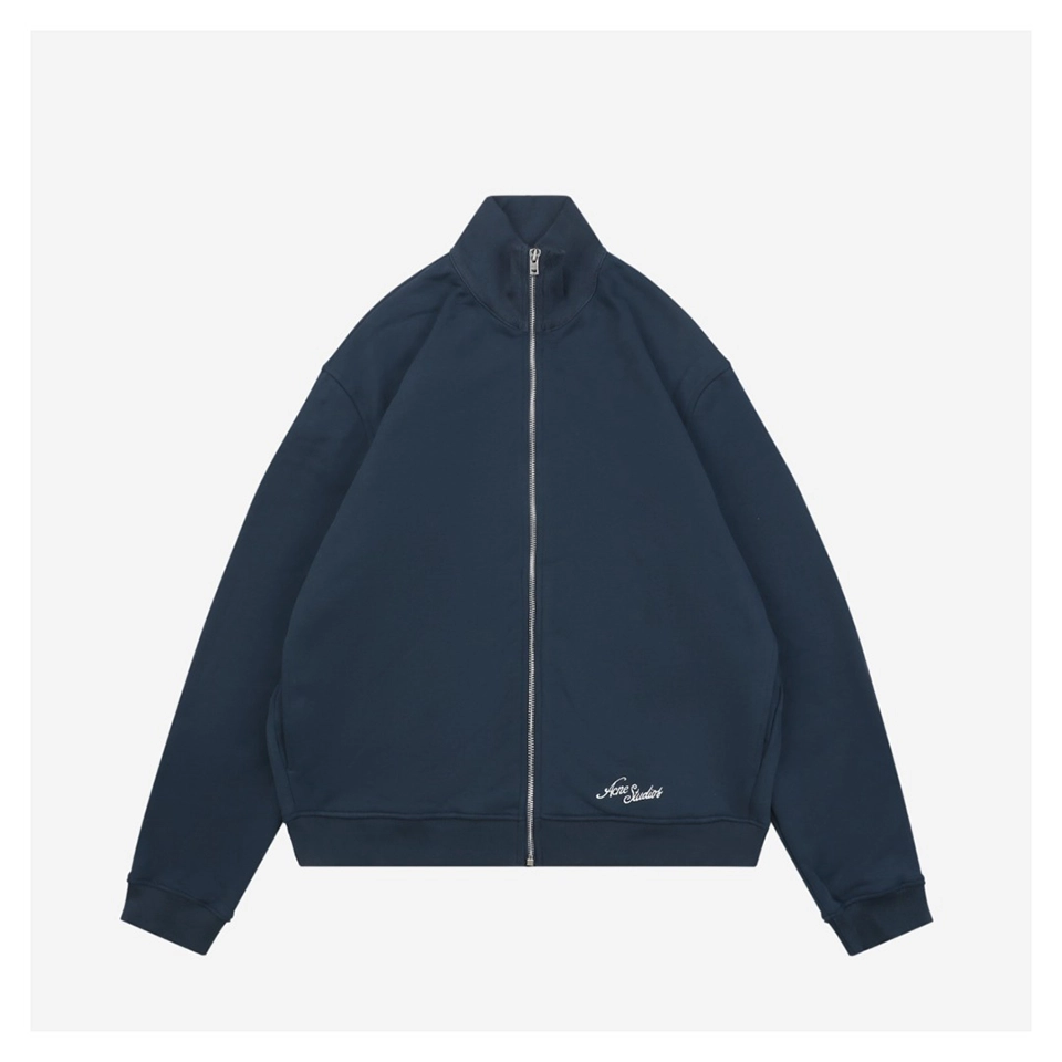 Acne Studios Navy Embroidered Logo Track Jacket