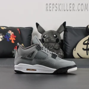 Medial side view of Air Jordan 4 Retro ‘Cool Grey’ 2019 showing midsole air unit