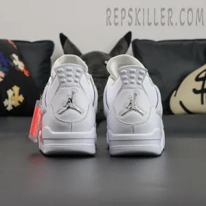 Air Jordan 4 Retro 'Pure Money' 2017 full rear view with dual heel Jumpman logos