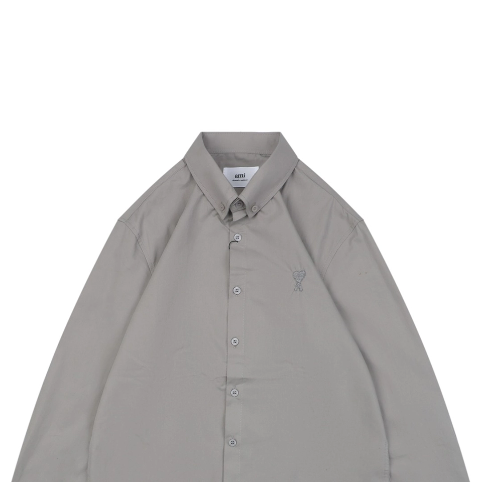 Ami Tonal Heart Embroidery Shirt15.jpeg