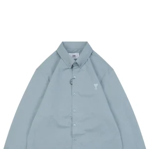 Ami Tonal Heart Embroidery Shirt21.jpeg