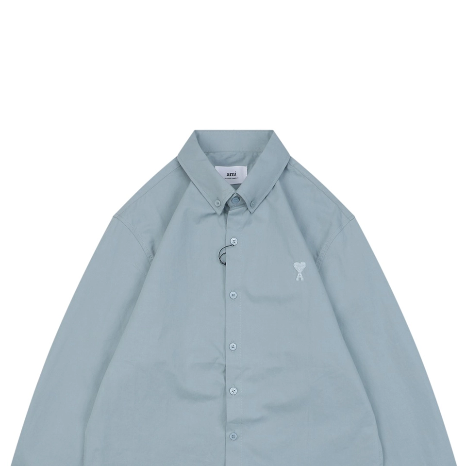 Ami Tonal Heart Embroidery Shirt21.jpeg