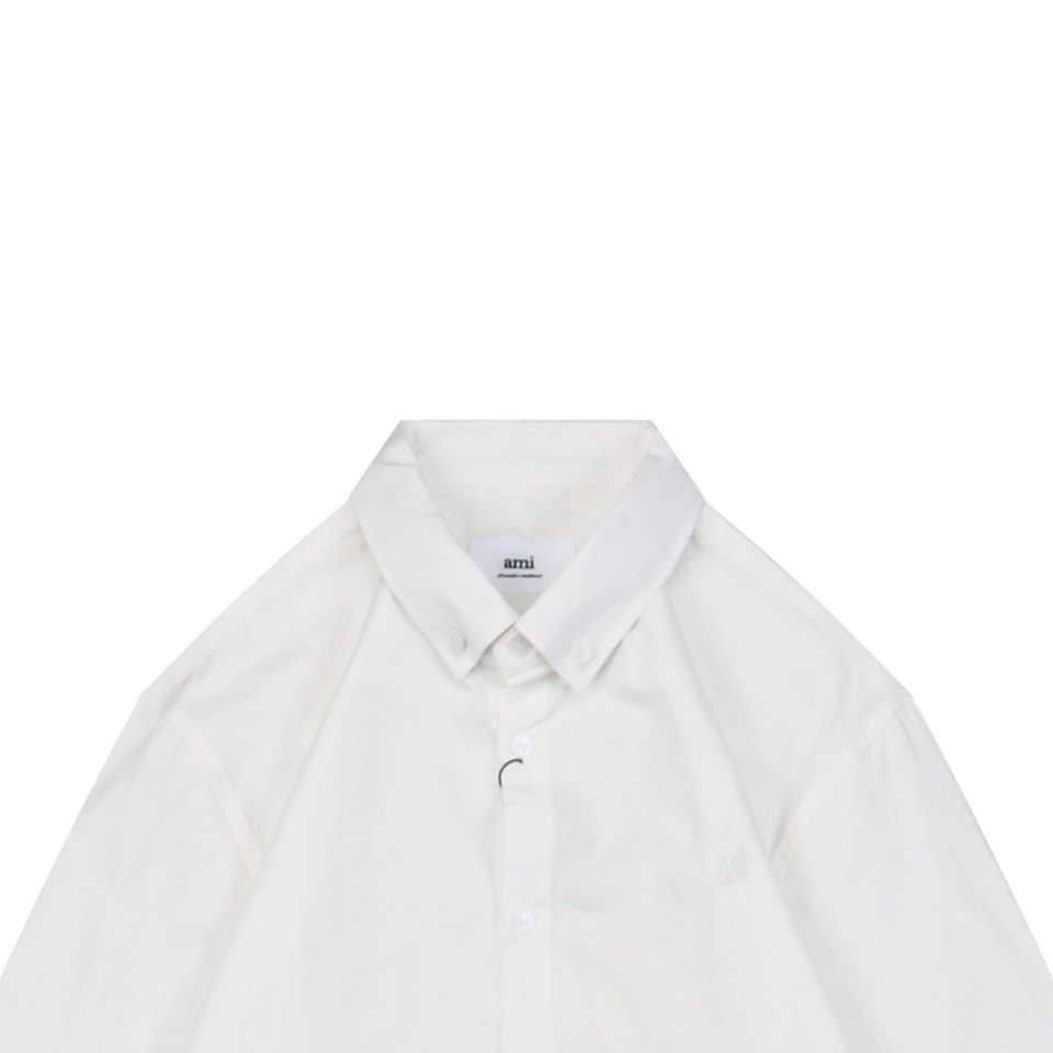 Ami Tonal Heart Embroidery Shirt5.jpeg