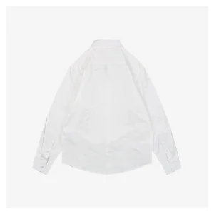 Ami Tonal Heart Embroidery Shirt White