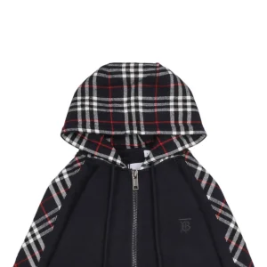 BBry BT Embroidery Plaid Panel Zip Hoodie1.jpeg
