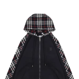BBry BT Embroidery Plaid Panel Zip Hoodie4.jpeg