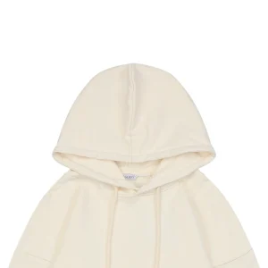 BBry Check Label Patch Hoodie White