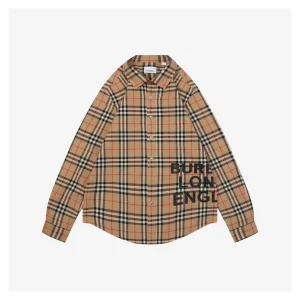 BBry Check Letter Detail Shirt