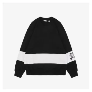 BBry Equestrian Knight Stripe Panel Sweatshirt Black