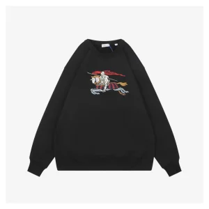 BBry Multicolor Equestrian Knight Embroidered Sweatshirt