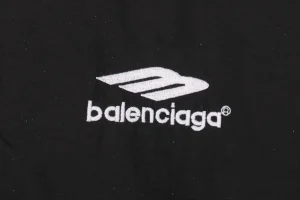 Balenciaga Black Green White Paneled Jacket Logo print