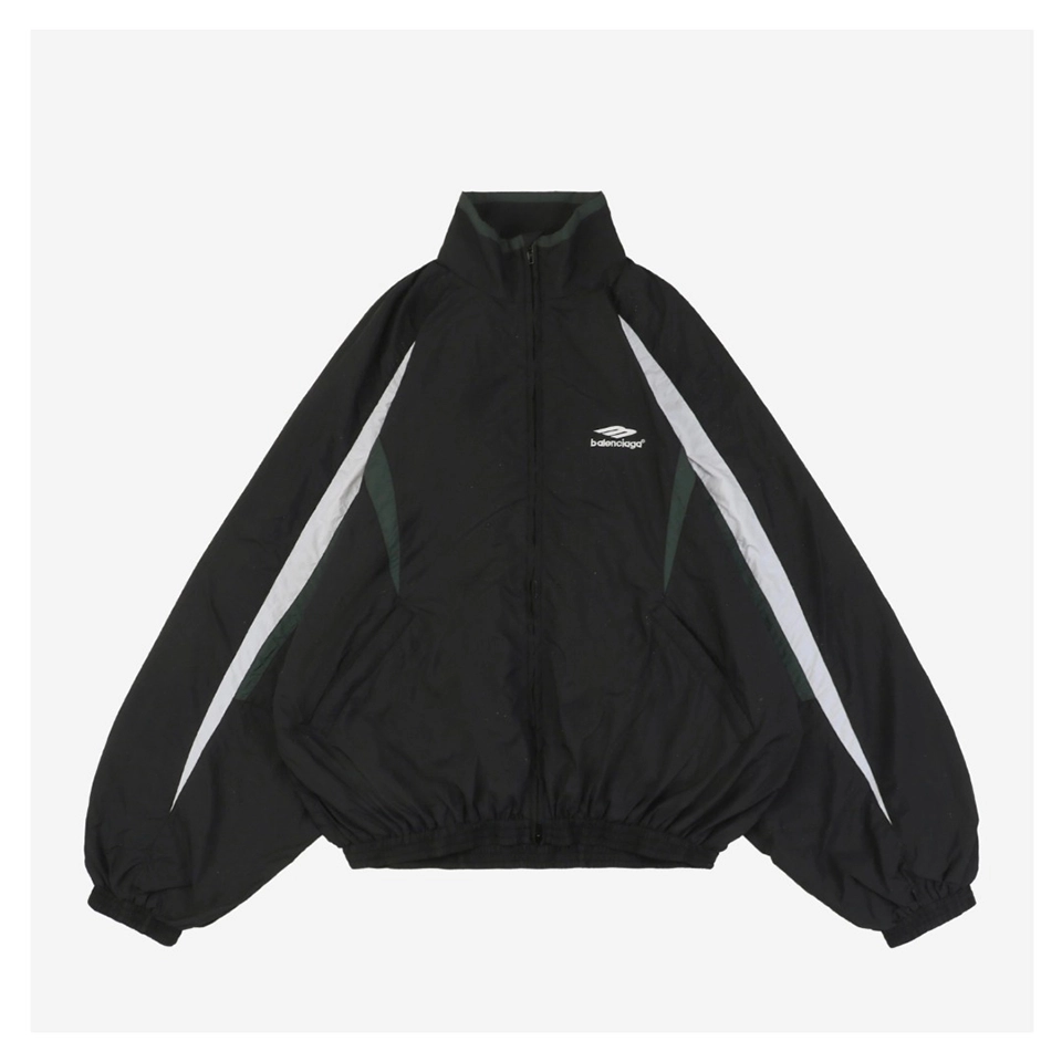 Balenciaga Black Green White Paneled Jacket