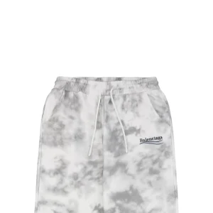 Balenciaga Tie-Dye Embroidered Cola Logo Pants White