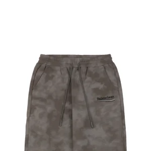 Balenciaga Tie-Dye Embroidered Cola Logo Pants Dark Grey