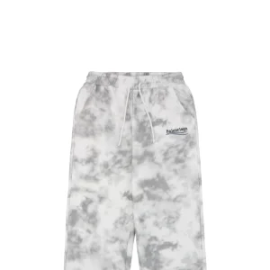 Balenciaga Tie-Dye Embroidered Cola Logo Pants White